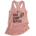 thumbnail image 1 of Hike Camp Repeat Tank Top, Ladies Racerback Tank Top, Hike Tank, Hiking Tank, Camping Tank, Camper Tank, Desert Pink, Medium, 1 of 3