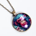 thumbnail image 2 of Monkey Necklace Personalized Custom Photo Round Pendant Adjustable Stainless Steel Necklaces with Gift Box for Men Women Mothers Valentine's Jewelry Gift, 2 of 6