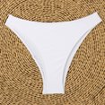thumbnail image 5 of Swimsuits For Women 2025 Solid Color Bikini Set 3 Piece Accessories Backless Swimwear" White Bathing Swimwears S, 5 of 8