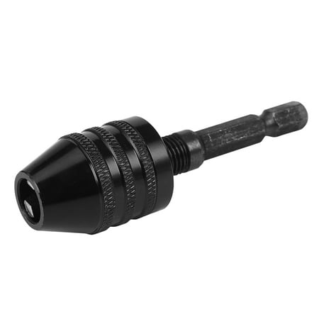 

1/4 Inch Hex Keyless Drill Chuck Quick Change Adapter Converter 0.3-6.5MM (Black)