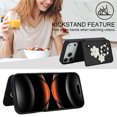 thumbnail image 4 of Tianyeda for iphone 17 Pro Case Flower Wallet Card Holder Leather Flip Cover Long/Short Lanyards with Stand Black, 4 of 5