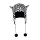 thumbnail image 3 of Lindo gorro de peluche decorativo, gorro de invierno informal para fiestas, senderismo, patinaje, festivales En y negro, 3 of 8