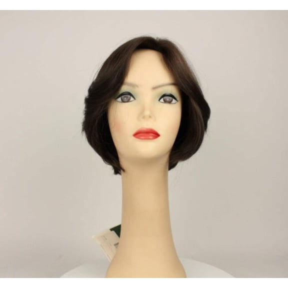 European Human Hair Freeda Wig Dorothy Medium Brown Multi-Directional Skin Top Size M