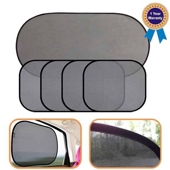 IC ICLOVER Car Sun Shades [Set of 5] Car Side Windows Sunshade for Baby, Car Visor Sunshades Protector - Protect Your Kids and Pets from Sun Glare and Heat, Fit Most of Vehicle