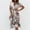 White, variant on Women's Bohemian V-neck Loose Short Sleeve Print Long Dress+Belt White,6 Fall Dresses for 2022 Spring Winter