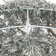 thumbnail image 6 of Northlight Silver Tinsel Pre-Lit Artificial Christmas Wreath with Clear Lights, 6 of 7
