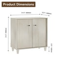 thumbnail image 2 of Sideboards Buffet Cabinet 3 in 1 Wide Credenza Buffet Table with Adjustable Shelf, Modern Kitchen Accent Cabinet with Storage Compartments for Dining Room Living Room, Hallway, Light Oak, 2 of 8