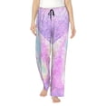 thumbnail image 1 of Balery Purple Sparkling Butterfly Pantalones de pijama para mujer, pijamas ultraligeros, pantalones de estar por casa-3X-Large, 1 of 6