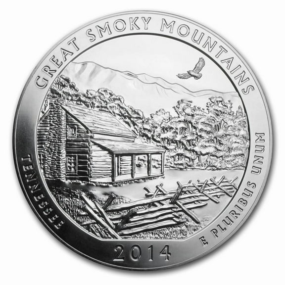 2014 ATB Great Smoky Mountains National Park 5 oz Silver Coin Secondary Market