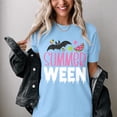 thumbnail image 4 of Olvira02 Summerween Shirt | Spooky Summer Halloween Tee | Cute Ghost Bat Watermelon Graphic T-Shirt | Retro Halloween in Summer Tee, 4 of 7
