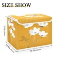 thumbnail image 5 of Yayeee Collapsible Cube Storage Bin with Lid Fabric Closet Decorative Basket with Handles, White Flowers, 5 of 7