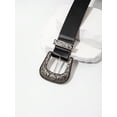 thumbnail image 3 of 1pc Men Solid Western Buckle Vintage Belt, 3 of 4