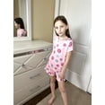 thumbnail image 5 of Oudiya Girls 2 Piece Tie Dye Pajamas Set Summer Trendy Outfit Lounge Set Kids Sleepwear, 5 of 6