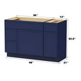 thumbnail image 2 of 48" Freestanding Bathroom Vanity Cabinet without Top in Blue, 2 of 6