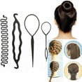 thumbnail image 6 of 4 PCS Hair Braid Topsy Tail Clips - Styling Sticks for Quick Buns, Updos, Ponytails, Lightweight Plastic Hair Tools, Versatile Hair Accessories, Daily Wear, Party, Cosplay, 6 of 7