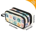 thumbnail image 4 of FORMRS Pencil Case with 3 Compartments Zipper Pouch, Elementary School Level and up, Green Floral, 4 of 8
