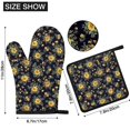 thumbnail image 3 of Pioneer Flower Floral Print Pattern 1-Pack Oven Mitts Set, Heat Resistant Kitchen Gloves, 7.7" X 12", 3 of 6