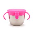 thumbnail image 2 of Munchkin® Snack+™ Stainless Steel Toddler Snack Catcher Cup with Lid, 9 oz, Pink, Unisex, 2 of 6