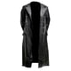 thumbnail image 3 of Men's Classic Officer Military Black Leather Long German Trench Coat, 3 of 4