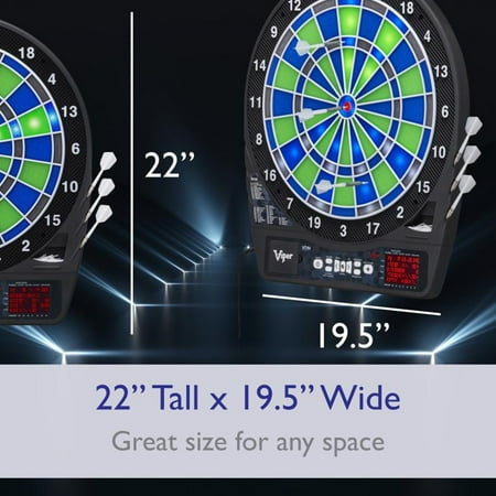 Viper - Ion Illuminated 15.5" Electronic Dartboard - Blue