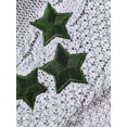 thumbnail image 3 of Womens Winter Cable Knit Cardigan Long Sleeve V Neck Loose Oversized Star Print Button Sweater Cardigan Y2K Knitwear (White, S), 3 of 5