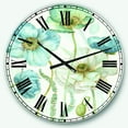 thumbnail image 1 of DesignArt Blue Cottage Flowers Drawing II Large Wall Clock, 1 of 2