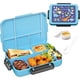 thumbnail image 1 of Lonchera Bento, Bento Box de 5 Compartimentos, con Tenedor y Cuchara, Recipiente para Refrigerios de Frutas (Azul), 1 of 4