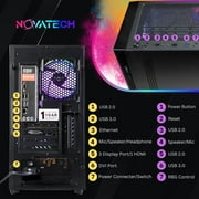 Novatech Phantom 2.0 Prebuilt Gaming PC Desktop Computer - RTX 3050 - Intel i7 Xeon 3.5GHz - 16GB RAM - 512GB M.2 SSD WiFi/BT, Win 11 - Gaming Computer Tower - Pre Built PC Gaming