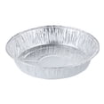 thumbnail image 1 of Aluminum Aluminum Foil Plate Round Disposable Recyclable Containers with Straight Walls for Cooking, 1 of 6