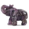 thumbnail image 2 of Artistone 2 Inches Amethyst Elephant Crystal Statue Carved Gemstone Pocket Good Luck Elephant Figurines Crafts Reiki Healing Stone for Home Office Decor, 2 of 6