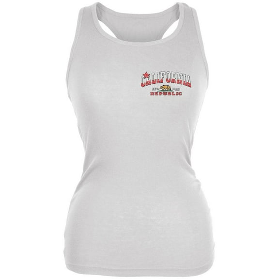 Bear California Republic Juniors Soft Tank Top White X-LG
