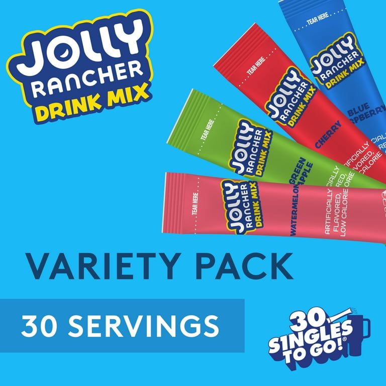 6 pack) Jolly Rancher Sugar-Free Variety pack Singles to Go