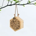 thumbnail image 4 of Soimiss Natural Wood Insect House Hexagonal Shape for Outdoor Insect Habitat, 4 of 4