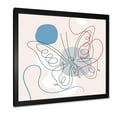 thumbnail image 2 of Designart 'One Line Butterfly Drawing On Cubism Shapes III' Modern Framed Art Print, 2 of 4