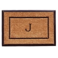 thumbnail image 1 of Calloway Mills 101632436J 24 x 36 in. The General Monogram Rectangular Doormat, Natural & Black - Letter J, 1 of 1