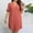 Orange, variant on Finelylove Plus Size Prom Dresses For Teens Summer Dresses A-line High-Low Short Sleeve Solid Orange XXXL
