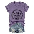 thumbnail image 4 of GEWSEY Girls Trip T Shirts for Women 2025 Funny Travel V Neck Tshirt Short Sleeve Tees Tops Soft Cotton T-Shirts (Dark Purple, M), 4 of 4