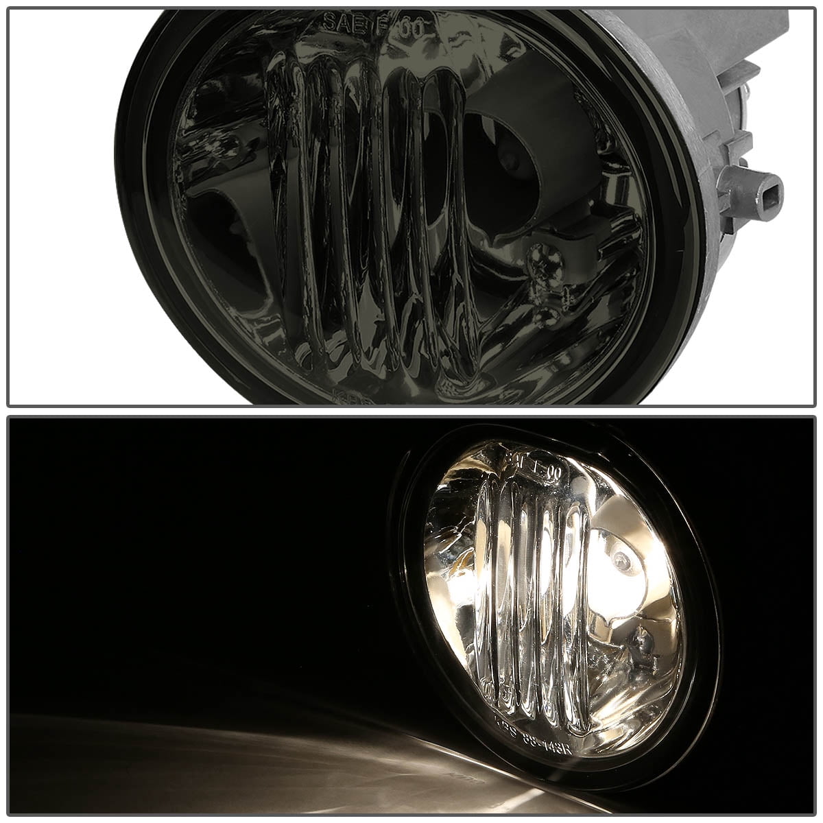 DNA Motoring For 03-08 Toyota Matric Pontiac Vibe Smoked Lens Fog Light Lamps Pair w/Bulbs