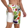 thumbnail image 3 of Picia Vegetables2 pattern Mens Swim Trunks with Compression Liner Stretch Beach Shorts Quick Dry with Zipper Pockets No-Chafing Board Shorts-XX-Large, 3 of 9