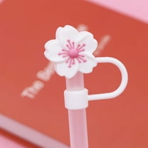 Silicone Straw Cover for Water Bottles | Splash-Proof Reusable Straw Topper | 0.4in Diameter Fits 9-11mm Straws | Cute Flower Design for Kids & Outdoor Use
