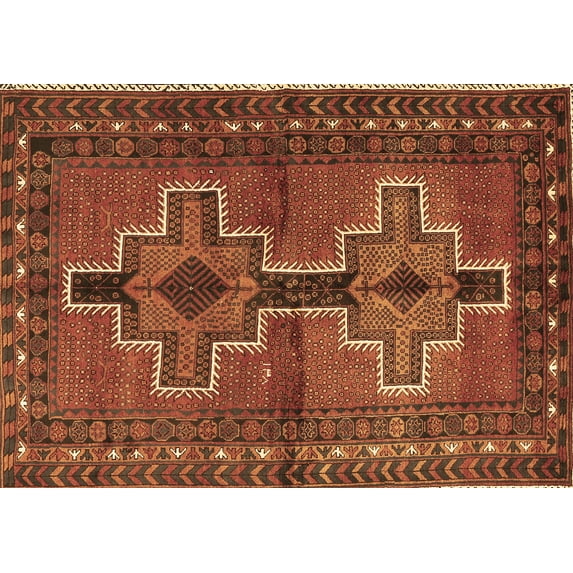 Ahgly Company Indoor Rectangle Persian Brown Traditional Area Rugs, 2' x 5'