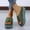 Green, variant on Womens Platform Sandals Flatform Summer Open Toe Cross Strap Beach Slide Sandals Green 39
