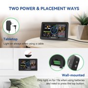Newentor Weather Station with Solar Powered Outdoor Sensor, 6-in-1 Weather Station with Color Display for Temperature Humidity, Rain Gauge, Wind Speed, Weather Forecast (No Wifi)