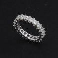 thumbnail image 3 of 3.7 TCW Solid 18 Kt White Gold SI Clarity HI Color Diamond Proposal Eternity Ring, 3 of 3