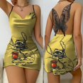 thumbnail image 2 of Vestidos de fiesta con nudo de lazo, minivestido de Disney Stitch, falda de pijama, superficie satinada, moda para mujer, verano 2024, encaje Sexy sin espalda, Disney, 2 of 5