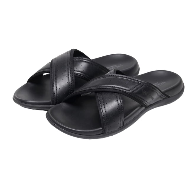 Amzcrzy Men's Slides Comfortable Cross Strap Summer Shoes Trendy Round Toe Mens Casual Shoes 45