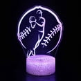 thumbnail image 1 of Luz nocturna LED 3D de béisbol que cambia de color para niños, 1 of 1