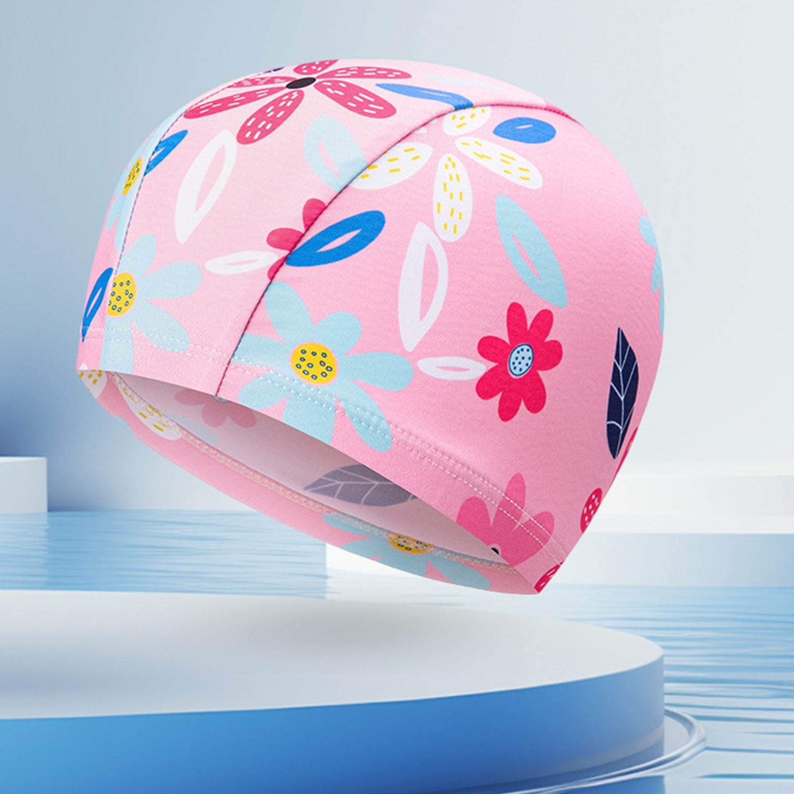 Moocorvic Kids Swim Cap for Girls Boys Age 3-10, Swimming Cap for Long Hair, Pool Water Swim Hats