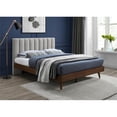 thumbnail image 2 of Meridian Furniture Vance Beige Durable Linen Fabric Queen Bed, 2 of 7