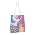 thumbnail image 2 of YFYANG Reusable Canvas Handbags, Watercolour Painting Pattern Durable Portable Tote Shopping Bag for Daily Travel, 2 of 8